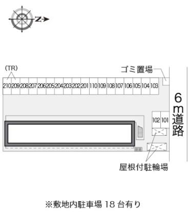 レオパレスブルースカイI 110｜岡山県岡山市北区平田(賃貸アパート1K・1階・23.18㎡)の写真 その14