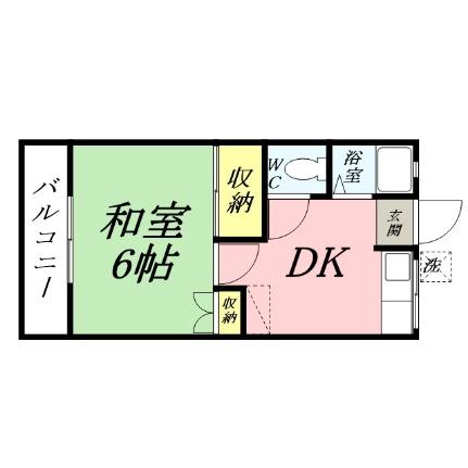 岡山県岡山市南区当新田(賃貸アパート1DK・1階・24.77㎡)の写真 その2