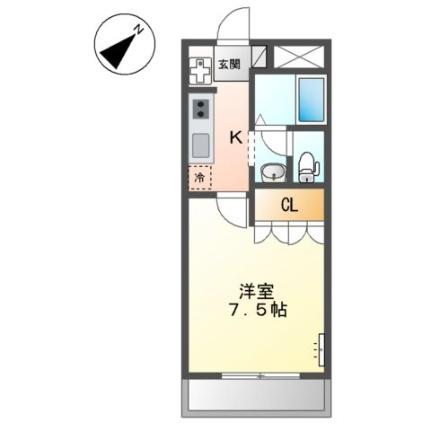 アルカディア 102｜岡山県岡山市北区今保(賃貸アパート1K・1階・24.75㎡)の写真 その2