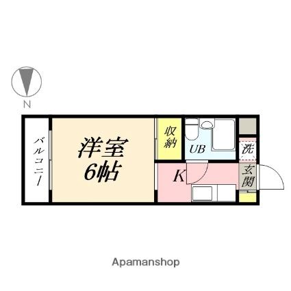 シャルム岡本 203｜岡山県岡山市北区津島南２丁目(賃貸マンション1K・2階・19.87㎡)の写真 その2