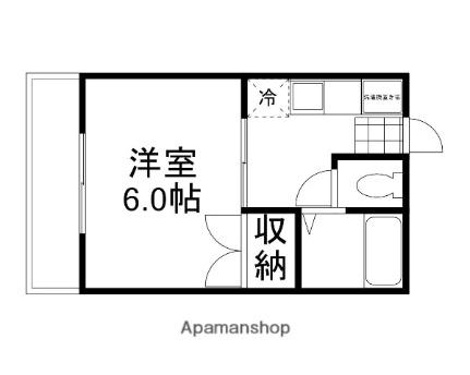 あるふぁ南方II 207｜岡山県岡山市北区南方５丁目(賃貸マンション1K・2階・23.00㎡)の写真 その2