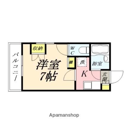 プレアール後楽園 106｜岡山県岡山市中区浜１丁目(賃貸マンション1K・1階・19.11㎡)の写真 その2