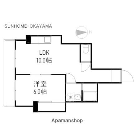 ＦＥＬＩＯ 302｜岡山県岡山市南区浜野３丁目(賃貸マンション1LDK・3階・37.00㎡)の写真 その2