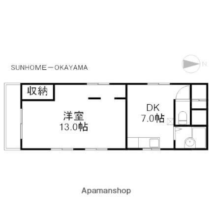 メゾン長谷川 202｜岡山県岡山市北区大元駅前(賃貸マンション1DK・2階・42.52㎡)の写真 その2