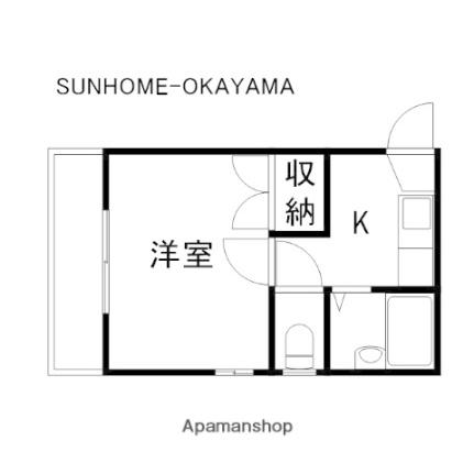 旭本町レジデンス 103｜岡山県岡山市北区旭本町(賃貸アパート1K・1階・19.07㎡)の写真 その2