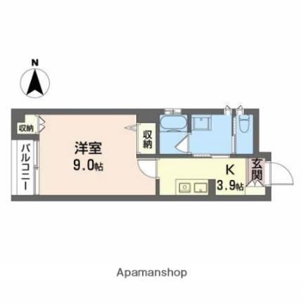 クローバーハウス 303 ｜ 岡山県岡山市北区清心町（賃貸マンション1K・3階・27.97㎡） その2