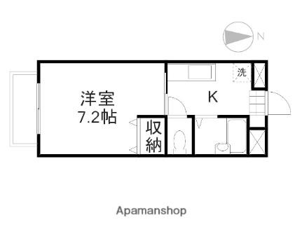 岡山県岡山市北区今１丁目（賃貸アパート1K・1階・23.18㎡） その2