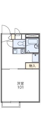 レオパレスブルースカイI 102｜岡山県岡山市北区平田(賃貸アパート1K・1階・23.18㎡)の写真 その2