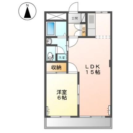 カシオペア 103｜岡山県岡山市北区田中(賃貸マンション2LDK・1階・45.63㎡)の写真 その2