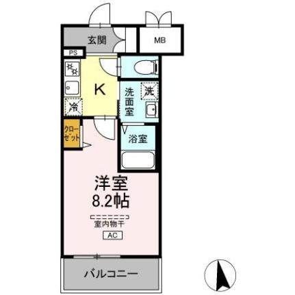 グランディオ医大前 702｜岡山県岡山市北区大学町(賃貸マンション1K・7階・28.38㎡)の写真 その2