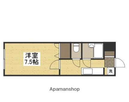 プルミエール田中 105｜岡山県岡山市北区田中(賃貸マンション1K・1階・27.10㎡)の写真 その2