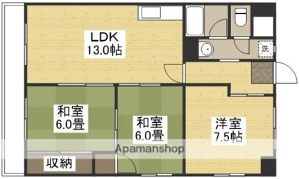 レジデンス奥田 403｜岡山県岡山市北区奥田本町(賃貸マンション3LDK・4階・77.00㎡)の写真 その2