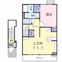 アルカンシェル　Ｂ棟 203 ｜ 岡山県岡山市東区瀬戸町江尻（賃貸アパート1LDK・2階・46.09㎡） その2