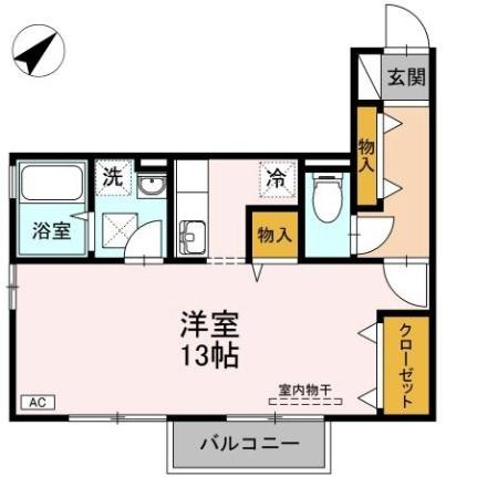 ＦＩＴ　ＨＯＵＳＥ　Ａ棟 A203｜岡山県岡山市南区泉田１丁目(賃貸アパート1R・2階・35.96㎡)の写真 その2