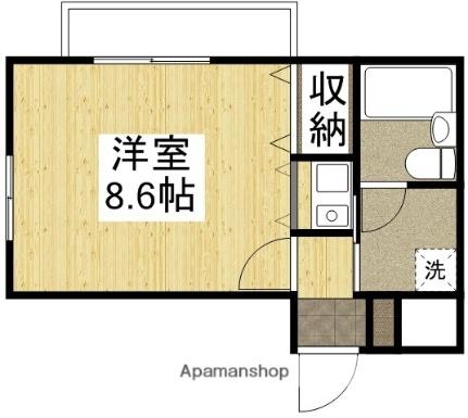 朝日プラザリバーサイド県庁前 301｜岡山県岡山市北区内山下１丁目(賃貸マンション1R・3階・24.48㎡)の写真 その2