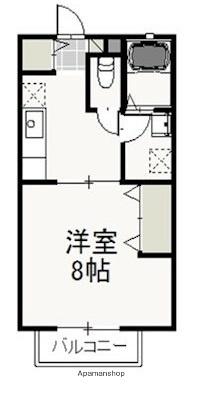 Ｓ．Ｔ．Ｖｉｌｌａ　ＴＳＵＳＨＩＭＡ　Ｃ 202｜岡山県岡山市北区津島東２丁目(賃貸アパート1K・2階・29.81㎡)の写真 その2