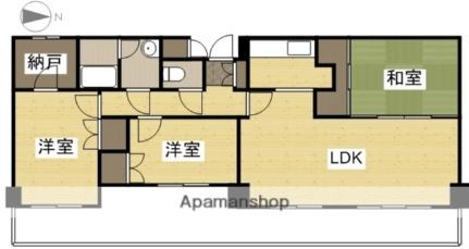 カサ・グランデ 301｜岡山県岡山市北区下石井２丁目(賃貸マンション3SLDK・3階・76.14㎡)の写真 その2