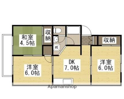 プレジール原田 201｜岡山県岡山市中区さい東町１丁目(賃貸アパート3DK・2階・55.00㎡)の写真 その2