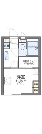 レオパレスルリームII 108｜岡山県岡山市北区南方５丁目(賃貸アパート1K・1階・19.87㎡)の写真 その2