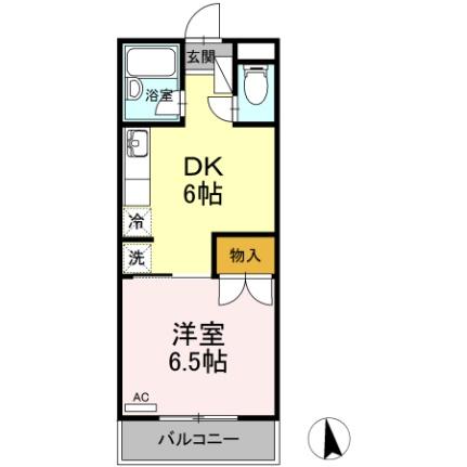 スイートピアｆｕｊｉ　Ｂ棟 207｜岡山県岡山市北区奥田西町(賃貸アパート1DK・2階・23.00㎡)の写真 その2