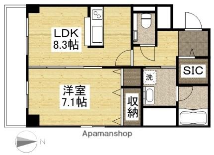 ハートフル医大西 603｜岡山県岡山市北区東古松１丁目(賃貸マンション1LDK・6階・41.11㎡)の写真 その2