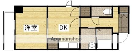 パルロイヤル東島田 307｜岡山県岡山市北区東島田町１丁目(賃貸マンション1DK・3階・30.87㎡)の写真 その2