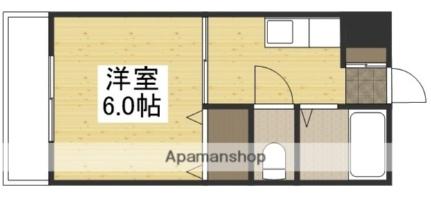 ブルーメ万倍 402｜岡山県岡山市南区万倍(賃貸マンション1K・4階・25.39㎡)の写真 その2