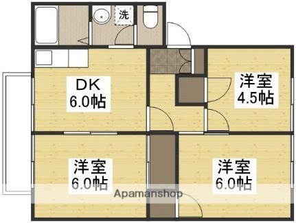 コーポ長船Ｃ 201｜岡山県瀬戸内市長船町土師(賃貸アパート3DK・1階・50.78㎡)の写真 その2