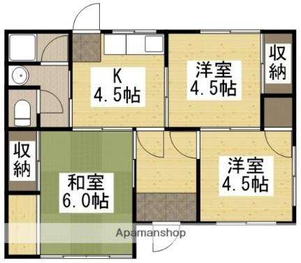 岡山県岡山市南区南輝２丁目(賃貸一戸建3K・1階・49.03㎡)の写真 その2