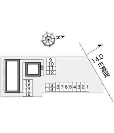 レオパレスよねぐらII 105｜岡山県岡山市南区米倉(賃貸アパート1K・1階・22.35㎡)の写真 その16