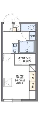 レオパレスファミーユ 203｜岡山県岡山市北区田中(賃貸アパート1K・2階・23.18㎡)の写真 その2