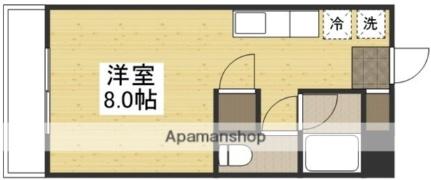 岡山県岡山市北区下伊福本町(賃貸マンション1R・1階・27.39㎡)の写真 その2