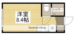 JR津山線 福渡駅 徒歩1分の賃貸アパート 1階ワンルームの間取り