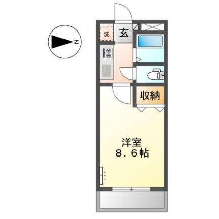 メゾンＪｅｕｎｅ 00202｜岡山県岡山市北区白石西新町(賃貸アパート1K・2階・25.00㎡)の写真 その2