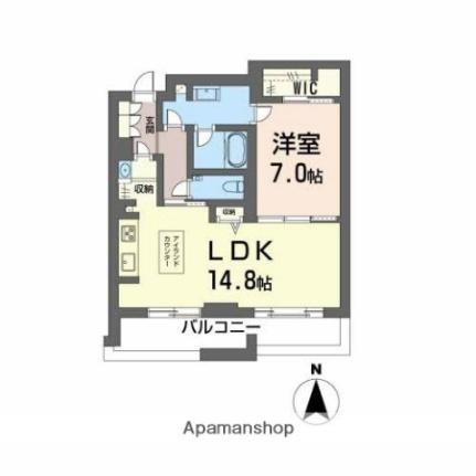 岡山県岡山市北区上中野１丁目(賃貸マンション1LDK・4階・57.12㎡)の写真 その2