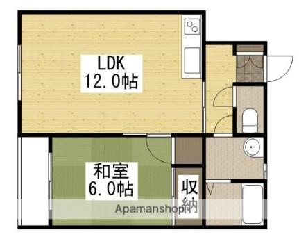 エルハウス 202｜岡山県岡山市南区新保(賃貸マンション1LDK・2階・48.30㎡)の写真 その2