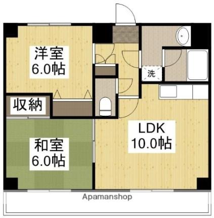 アリベ国富 501｜岡山県岡山市中区国富(賃貸マンション2LDK・5階・50.00㎡)の写真 その2