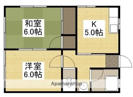 岡山県倉敷市徳芳(賃貸アパート2K・2階・38.00㎡)の写真 その2