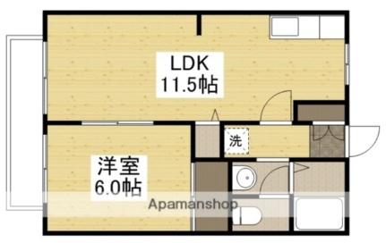 岡山県倉敷市中島(賃貸アパート1LDK・1階・40.92㎡)の写真 その2