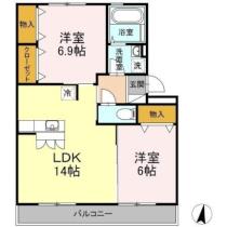 岡山県倉敷市沖新町（賃貸アパート2LDK・2階・60.88㎡） その2