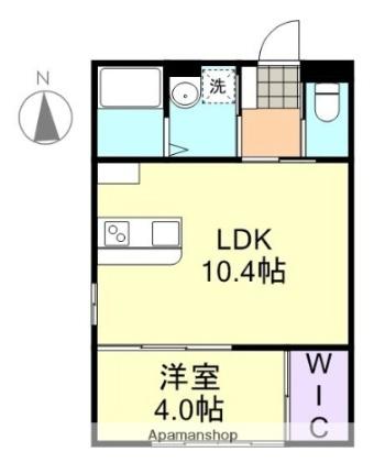 岡山県倉敷市浦田(賃貸アパート1LDK・1階・35.10㎡)の写真 その2