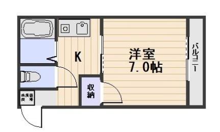 岡山県岡山市南区豊成１丁目(賃貸マンション1K・2階・20.16㎡)の写真 その2