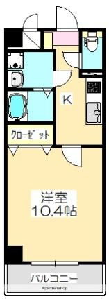 マリベール老松 205｜岡山県倉敷市老松町４丁目(賃貸マンション1K・2階・34.20㎡)の写真 その2