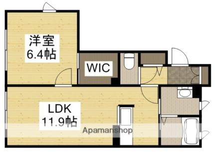 岡山県岡山市東区南古都(賃貸アパート1LDK・1階・44.49㎡)の写真 その2