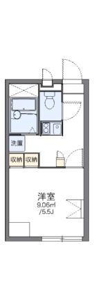 レオパレスウエストコート 205｜岡山県倉敷市連島町鶴新田(賃貸アパート1K・2階・19.96㎡)の写真 その2