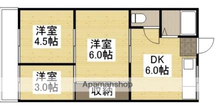 旭コーポ　Ａ棟 12｜岡山県倉敷市川入(賃貸アパート3DK・1階・40.80㎡)の写真 その2