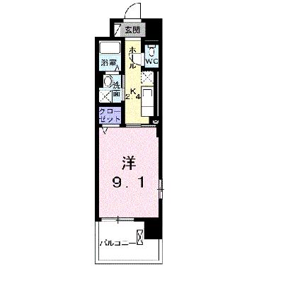 アンジュラピス 601｜岡山県倉敷市老松町２丁目(賃貸マンション1K・6階・30.96㎡)の写真 その2