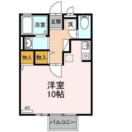 フォンテーヌ　アイ 105｜岡山県倉敷市上富井(賃貸アパート1R・1階・29.25㎡)の写真 その2