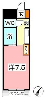 フォーバスI 310｜岡山県倉敷市下庄(賃貸マンション1R・3階・22.35㎡)の写真 その2