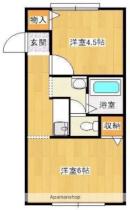 ハッピーロード B105 ｜ 岡山県倉敷市玉島長尾（賃貸アパート1DK・1階・30.69㎡） その2